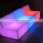 Modern fashion beautiful commerical rechargable system high quality plastic LED sofa with 16 colors change