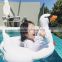 2017 hot selling inflatable swan baby pool float outdoor swim ring and raft water party toys for kids