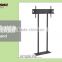 Good design movable TV stand with casters, tilting up and down TV mount