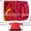 Embroidred LOGO 3pcs Transparent Front Fly Buttons 50% Polyester 50% Cotton Red T Shirt