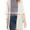 Plain Womens Cardigan 3/4 SLEEVE OPEN lace fabric CARDIGAN WITH LACE HEMLINE