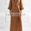 Elegant Robe-Inspired Brown Silk Wrap Maxi Dress Sexy Night Long Sleeve Dress Evening Names Of Ladies Dresses 2017 HSD5894