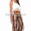 new style fashion animal print boho wide leg women's pants