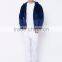 Men Blue Colourblocked Hooded Sweatshirt 2 Pockets Zip Closure Straight Hem Hoodies 100 Percent Cotton Soft Warm Comfort Sweater