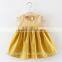 Wholesale Boutique Baby Clothes Ruffle Girl Casual Dress Stripes Sleeveless Dresses