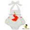 Summer Infant Fairy Clothes Plant Blank White Flower Printed Halter Ruffle Design Newborn Baby Girl Dressy Floral Romper