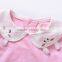 S33585W Baby girls wholesale white t shirts 100% cotton embroidery t-shirts