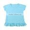 Girls Summer Shirt Cotton Short Sleeve Polka Dot Shirt Wholesale Baby Ruffle T-shirt