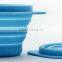 OEM, many colors,Baby Products Collapsible Silicone Bowl with Lid,kids silicone bowl