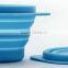 OEM, many colors,Silicone Baby Suction Bowls with Lid,kids silicone bowl