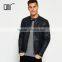 Classic real hero collarless round neck biker waterproof leather men jacket