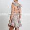 Retro flutter frill crop top and lace shorts vintage lady garments