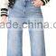 Customized High Quality women High Rise Wide Leg Jean