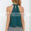 New summer high quality sleeveless plain style fashion blouses from garment factories in china