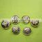 wenzhou qiaotou factory plating gold crown buttons for scrapbooking