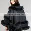 Cashmere Princess Cape / Shawl with Double Layer Fox Fur Trim