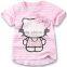 Good price pink printed elephant girl t shirt kids plain