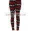Plus Size Fur Lined Leggings Tribal Winter Print Thick Stretch Pant 1X 2X 3X 4X
