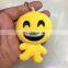 Wholesale yellow emoji plush key chain toys