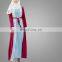 2017 Red Lace Muslim Kimono Dubai Arab Women Design Open Front Islamic Clothing Cardigan