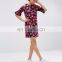 OEM Girls Cold Shoulder Dress In Poppy Print With Frill Sleeves