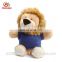 Custom toy bulk sitting stuffed forest animal lion king plush toys with t-shirt