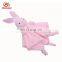 EN71 plush pink bunny baby comforter toys set