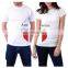 Custom printed couple tshirt wholesale