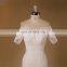 Graceful Off Shoulder Sheer Back Mermaid Lace Beaded Wedding Dress Real Sample