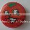 lovely smile face printable custom logo tin metal button badge with safety pin