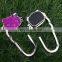 Silver Tone Lovely Cat Rhinestones Handbag Purse Folding Hanger Hook