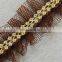 Gold polyester lurex Embroidery Mesh Lace Trim