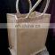 Durable burlap jute 6 slot divided built wine bottle tote carrier bag