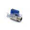 Blue MINI Ball Valve Stainless Steel 1/4 3/8 1/2 to 7mm 10mm 8mm 12mm Pagoda Adapter Female Male 304 Hardware 2 Way Ball Valve