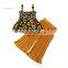 Children's clothing hot-selling girls summer 2-piece sunflower sling baby shirt + wide leg pants trendy children's clothing