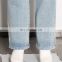 TWOTWINSTYLE Asymmetric Pant For Women High Waist Hollow Out Patchwork Zippers Sequined Casual Pants