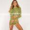 Newest Snake skin print Sexy bikini set Summer women Padded long sleeve top thong Zipper swimsuits biquinis maillot de bain 2019