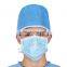 Disposable surgeon adjustable cap with tie surgical hat head cover