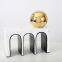 Creative Arch Art White Resin Ornamentation Black And Gold Ball For Study Wine Cabinet