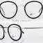 High quality end acetate optical frames with metal ring and metal bridge