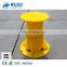 Adjustable plastic pedestal for raised outdoor floor support