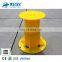 Adjustable plastic pedestal for raised outdoor floor support