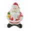 christmas 3d santa claus ceramic candy cookie  covers jar small jars