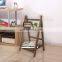 Rustic Brown Wood Design 2 Tier Freestanding Foldable  Flower Shelf Rack Decorative Planter Pot Display Stand