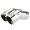Autoaby Dual Pipes Stainless Steel Exhaust Tail Pipes Muffler Tips for VW Golf 4 Bora Jetta Car Accessories Car Styling