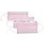 Factory Wholesale 3 Ply Pink Personal Care Medical Disposable Face Mask