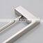 Wall mounted chromed bathrooms accessories stainless steel square double hanger towel bars rack holder set metal