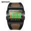 SANDA 222 Trendy High End Men's Digital Sports Watch Resin Strap Luminous Week Display Male Watches