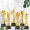 custom logo Resin trophy gold black Creative trophy 3 buyers