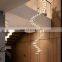 Modern Minimalist Aisle Restaurant Pendant Lights Household Rotating Luxury Long Staircase Chandeliers